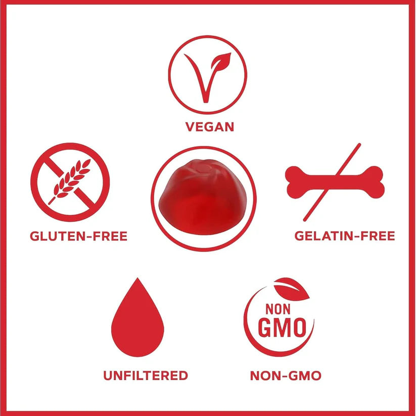 Eva Nutrition Apple Cider Vinegar Gummies – 60 Count | Immunity & Detox Support