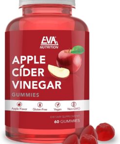 EVA Nutrition Apple Cider Vinegar Gummy Vitamins - Immunity and Detoxification - (1 Pack, 60 Count, with The Mother, Gluten-Free, Vegan, Vitamin B9, B12, Beetroot, Pomegranate)